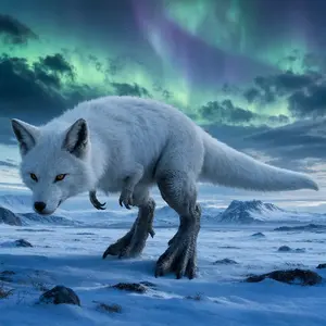 Arctic fox + Tyrannosaurus rex